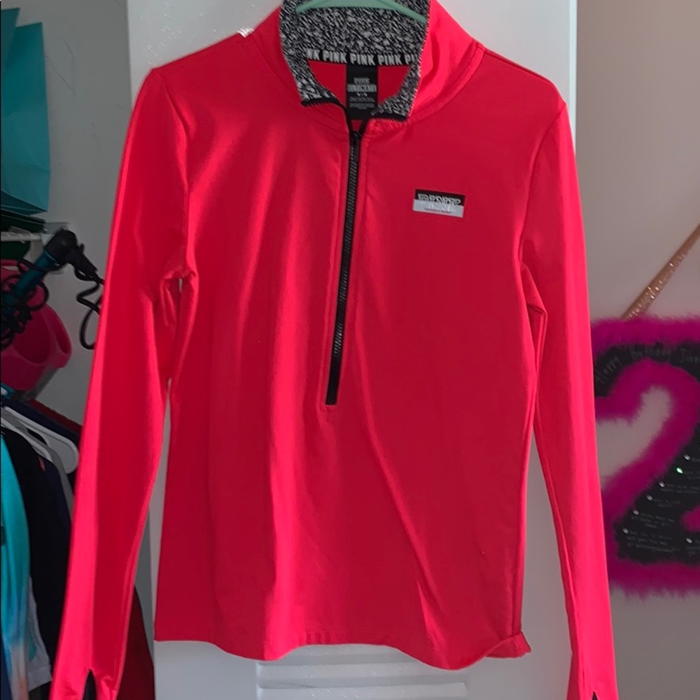 Pink workout pullover jacket
